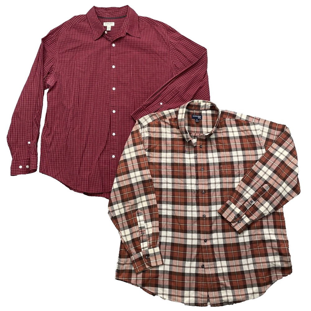 St. Johns Bay Shirt LOT 2 Men XL Casual Business Outdoor Travel Everyday Basics